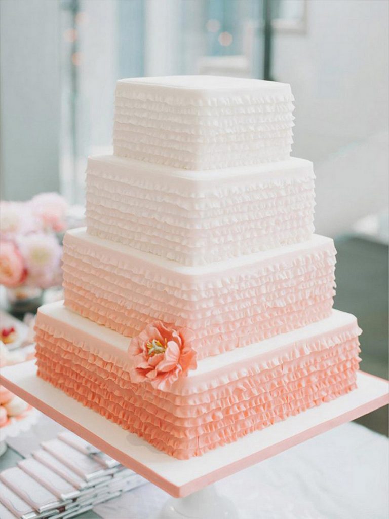 svadbeni torti so ombre efekt
